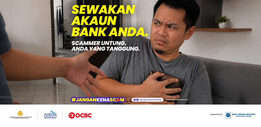 Jangan pinjamkan akaun bank anda.